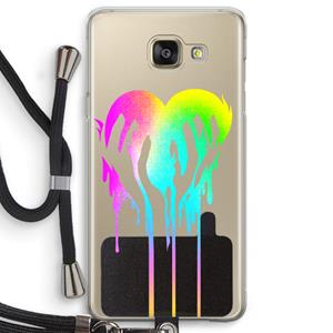 CaseCompany Hold My Heart: Samsung Galaxy A5 (2016) Transparant Hoesje met koord