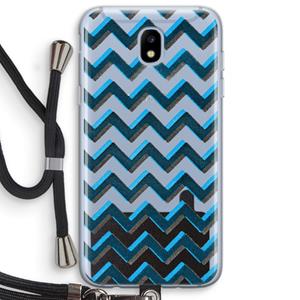 CaseCompany Onderbroken lijn: Samsung Galaxy J5 (2017) Transparant Hoesje met koord