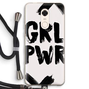 CaseCompany Girl Power #2: Xiaomi Redmi 5 Transparant Hoesje met koord