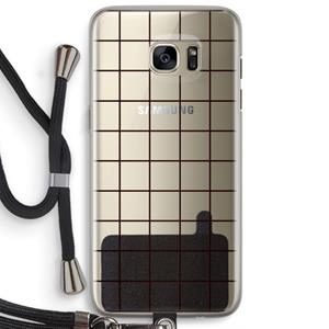 CaseCompany Rooster: Samsung Galaxy S7 Edge Transparant Hoesje met koord