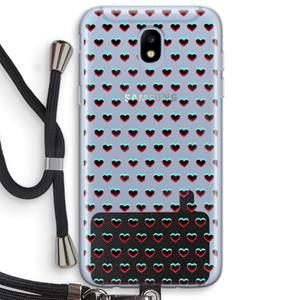 CaseCompany Hartjes: Samsung Galaxy J5 (2017) Transparant Hoesje met koord