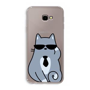 CaseCompany Cool cat: Samsung Galaxy J4 Plus Transparant Hoesje