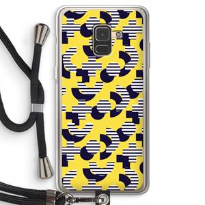 CaseCompany 8-bit N°3: Samsung Galaxy A8 (2018) Transparant Hoesje met koord