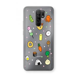 CaseCompany Happy bento friends: Xiaomi Redmi 9 Transparant Hoesje