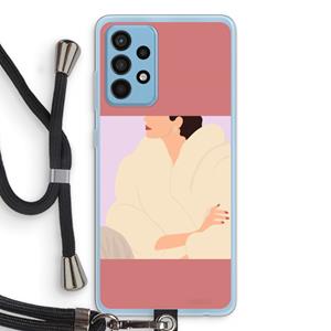 CaseCompany Cosy: Samsung Galaxy A52 Transparant Hoesje met koord