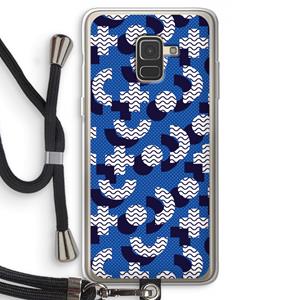 CaseCompany 8-bit N°5: Samsung Galaxy A8 (2018) Transparant Hoesje met koord