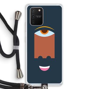 CaseCompany Mono M: Samsung Galaxy S10 Lite Transparant Hoesje met koord