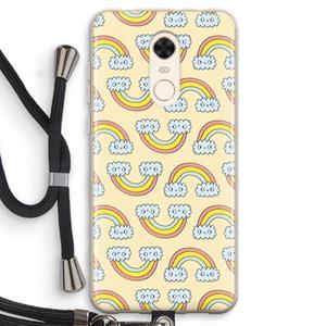CaseCompany Regenboog: Xiaomi Redmi 5 Transparant Hoesje met koord