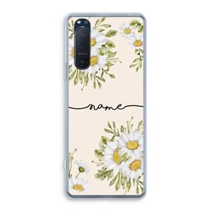 CaseCompany Daisies: Sony Xperia 5 II Transparant Hoesje