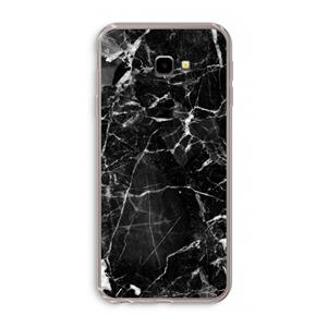 CaseCompany Zwart Marmer 2: Samsung Galaxy J4 Plus Transparant Hoesje