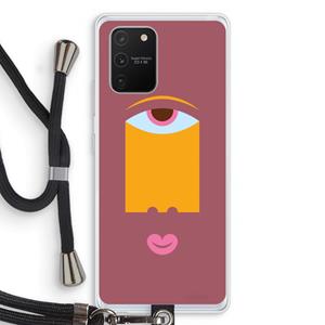CaseCompany Mono V: Samsung Galaxy S10 Lite Transparant Hoesje met koord