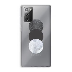CaseCompany Marmeren cirkels: Samsung Galaxy Note 20 / Note 20 5G Transparant Hoesje
