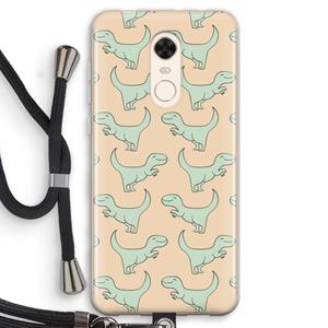 CaseCompany Dinos: Xiaomi Redmi 5 Transparant Hoesje met koord