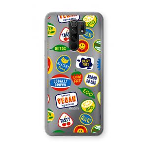 CaseCompany Fruitsticker: Xiaomi Redmi 9 Transparant Hoesje