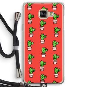 CaseCompany Mini cactus: Samsung Galaxy A5 (2016) Transparant Hoesje met koord