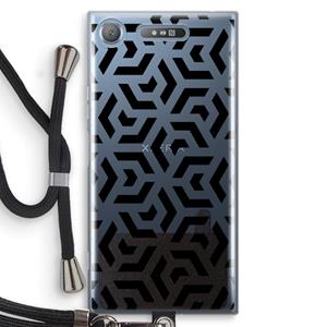 CaseCompany Crazy pattern: Sony Xperia XZ1 Transparant Hoesje met koord