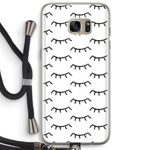 CaseCompany Wimpers: Samsung Galaxy S7 Edge Transparant Hoesje met koord