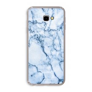 CaseCompany Blauw marmer: Samsung Galaxy J4 Plus Transparant Hoesje