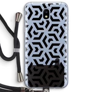 CaseCompany Crazy pattern: Samsung Galaxy J5 (2017) Transparant Hoesje met koord