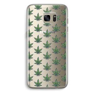 CaseCompany Weed: Samsung Galaxy S7 Edge Transparant Hoesje