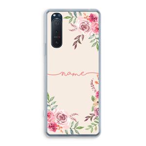 CaseCompany Rozen: Sony Xperia 5 II Transparant Hoesje