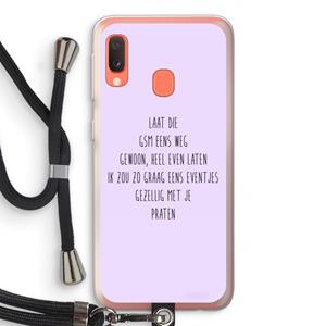 CaseCompany GSM: Samsung Galaxy A20e Transparant Hoesje met koord