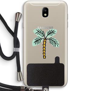 CaseCompany Palmboom: Samsung Galaxy J7 (2017) Transparant Hoesje met koord