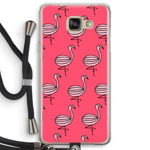 CaseCompany Flamingo: Samsung Galaxy A5 (2016) Transparant Hoesje met koord