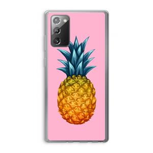 CaseCompany Grote ananas: Samsung Galaxy Note 20 / Note 20 5G Transparant Hoesje