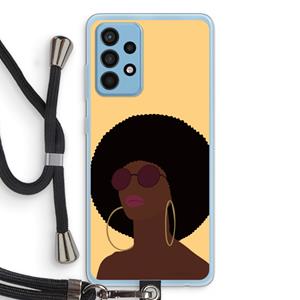 CaseCompany Golden hour: Samsung Galaxy A52 Transparant Hoesje met koord