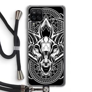 CaseCompany Oh Deer: Samsung Galaxy A12 Transparant Hoesje met koord