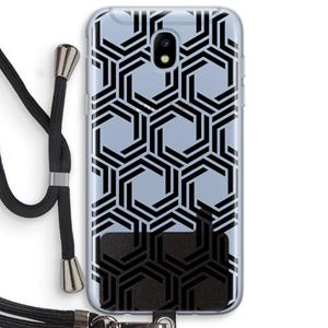 CaseCompany Geometrisch patroon: Samsung Galaxy J5 (2017) Transparant Hoesje met koord