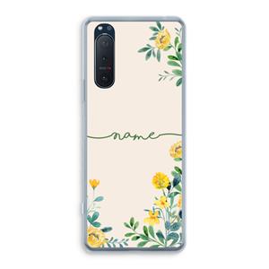 CaseCompany Gele bloemen: Sony Xperia 5 II Transparant Hoesje