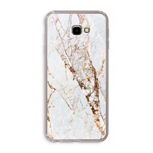 CaseCompany Goud marmer: Samsung Galaxy J4 Plus Transparant Hoesje