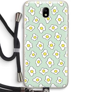 CaseCompany Spiegeleitjes: Samsung Galaxy J7 (2017) Transparant Hoesje met koord