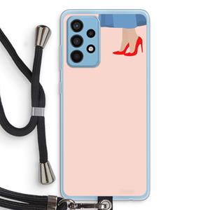 CaseCompany High heels: Samsung Galaxy A52 Transparant Hoesje met koord