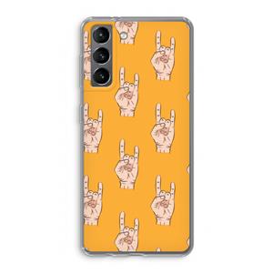 CaseCompany Rock: Samsung Galaxy S21 Transparant Hoesje