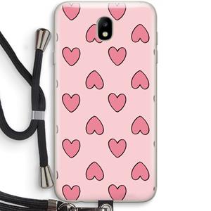 CaseCompany Ondersteboven verliefd: Samsung Galaxy J7 (2017) Transparant Hoesje met koord