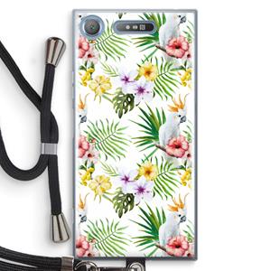 CaseCompany Gele kuif: Sony Xperia XZ1 Transparant Hoesje met koord