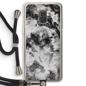 CaseCompany Onweer: Samsung Galaxy A8 (2018) Transparant Hoesje met koord