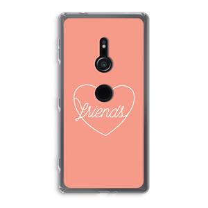 CaseCompany Friends heart: Sony Xperia XZ2 Transparant Hoesje