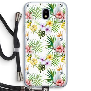 CaseCompany Gele kuif: Samsung Galaxy J5 (2017) Transparant Hoesje met koord
