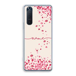 CaseCompany Hartjes en kusjes: Sony Xperia 5 II Transparant Hoesje