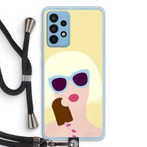 CaseCompany Ice cream: Samsung Galaxy A52 Transparant Hoesje met koord