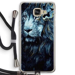 CaseCompany Darkness Lion: Samsung Galaxy A5 (2016) Transparant Hoesje met koord