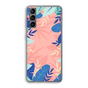 CaseCompany Tropisch: Samsung Galaxy S21 Transparant Hoesje