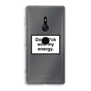 CaseCompany My energy: Sony Xperia XZ2 Transparant Hoesje