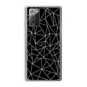 CaseCompany Geometrische lijnen wit: Samsung Galaxy Note 20 / Note 20 5G Transparant Hoesje