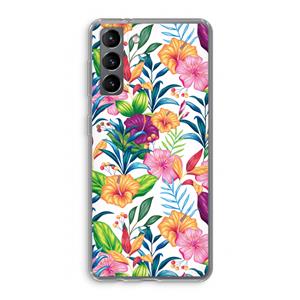 CaseCompany Tropisch 2: Samsung Galaxy S21 Transparant Hoesje