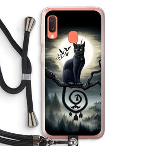 CaseCompany Moonlight Companions: Samsung Galaxy A20e Transparant Hoesje met koord